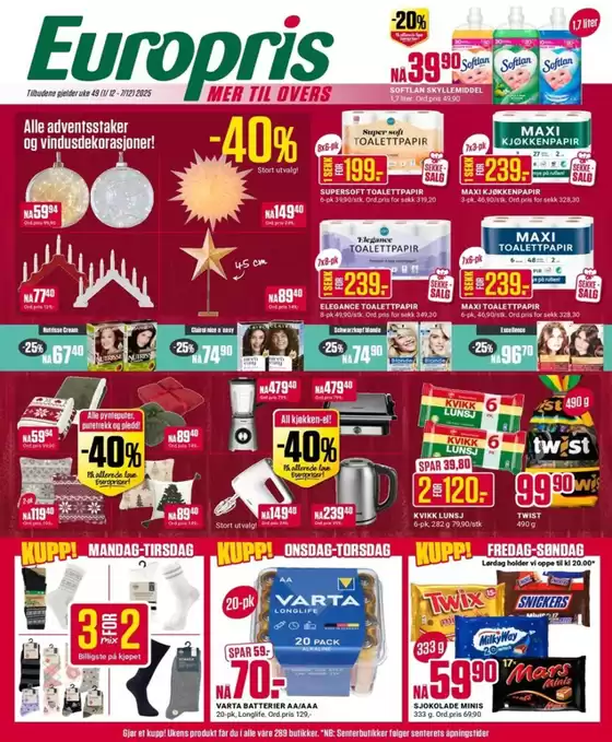 Europris-katalog i Ålesund | Europris DM 49-25 MYBRING | 2025-12-01T00:00:00.000Z - 2025-12-07T00:00:00.000Z