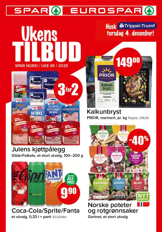 Eurospar-katalog i Ålesund | Flotte rabatter på utvalgte produkter | 2025-12-04T00:00:00.000Z - 2025-12-04T00:00:00.000Z
