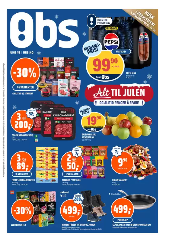 Obs-katalog i Ålesund | Våre beste tilbud for deg | 2025-11-30T00:00:00.000Z - 2025-12-07T00:00:00.000Z