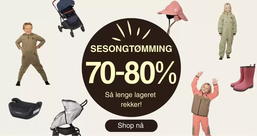 babybanden-katalog i Skien | Sesongtømming 70-80% | 2025-12-02T00:00:00.000Z - 2025-12-16T00:00:00.000Z