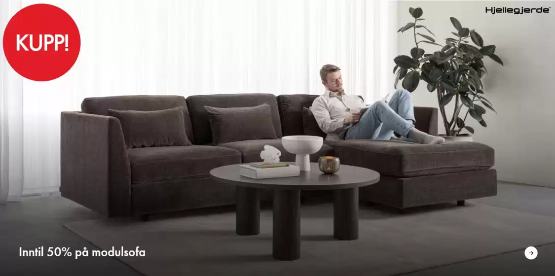 Fagmøbler-katalog i Tønsberg | Inntil 50% på modulsofa | 2025-12-11T00:00:00.000Z - 2025-12-25T00:00:00.000Z