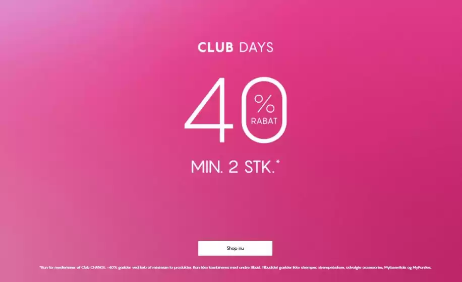 CHANGE Lingerie-katalog i Meråker | 40% | 2025-12-12T00:00:00.000Z - 2025-12-26T00:00:00.000Z