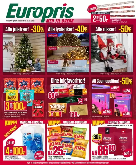 Europris-katalog i Moss | Europris DM 51-25 MYBRING | 2025-12-15T00:00:00.000Z - 2025-12-21T00:00:00.000Z