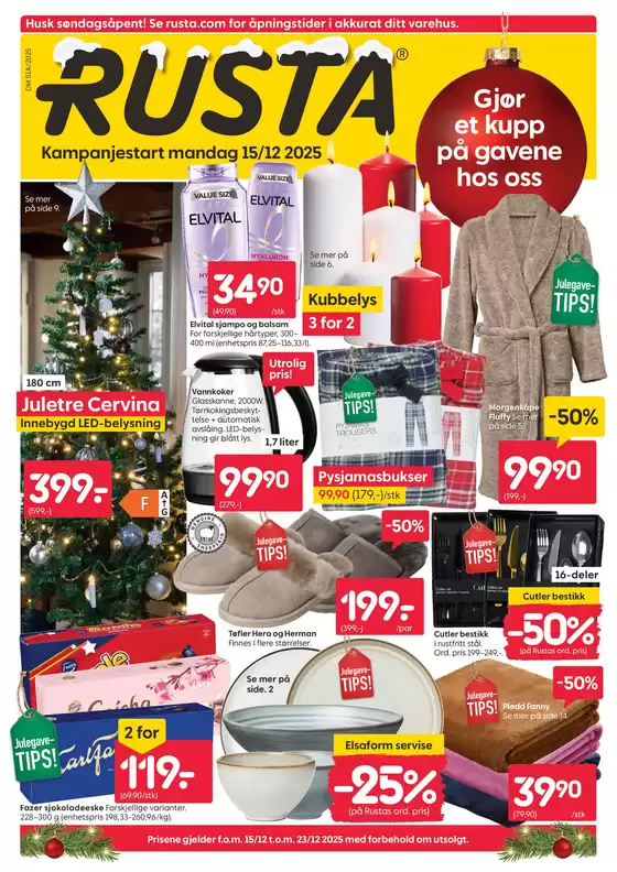 Rusta-katalog i Stjørdal | Rusta Kundeavis | 2025-12-15T00:00:00.000Z - 2025-12-23T00:00:00.000Z