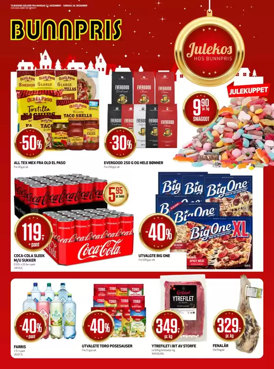 Bunnpris-katalog i Sarpsborg | Flotte rabatter på utvalgte produkter | 2025-12-22T00:00:00.000Z - 2025-12-28T00:00:00.000Z