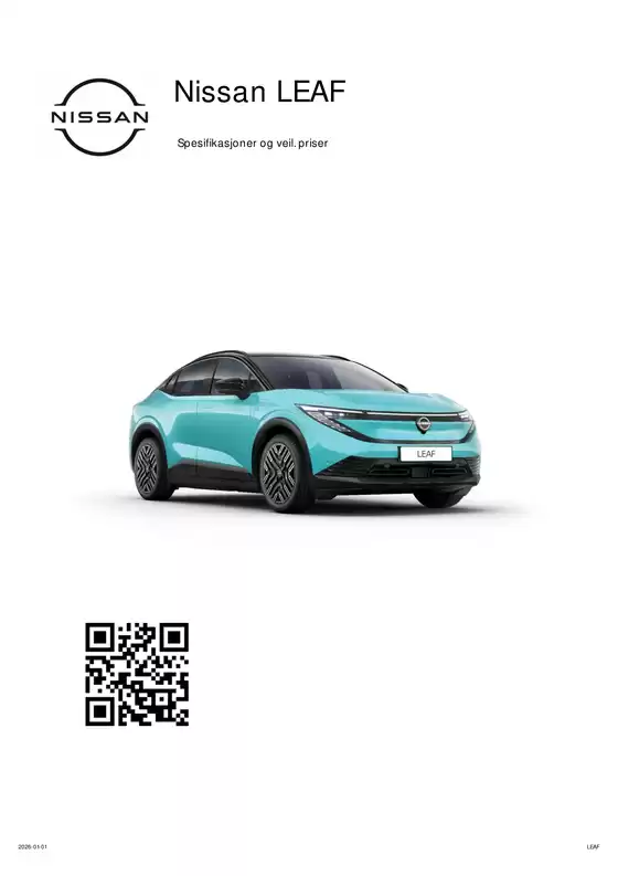 Nissan-katalog | LEAF Kundeprisliste | 2026-01-01T00:00:00.000Z - 2026-01-01T00:00:00.000Z