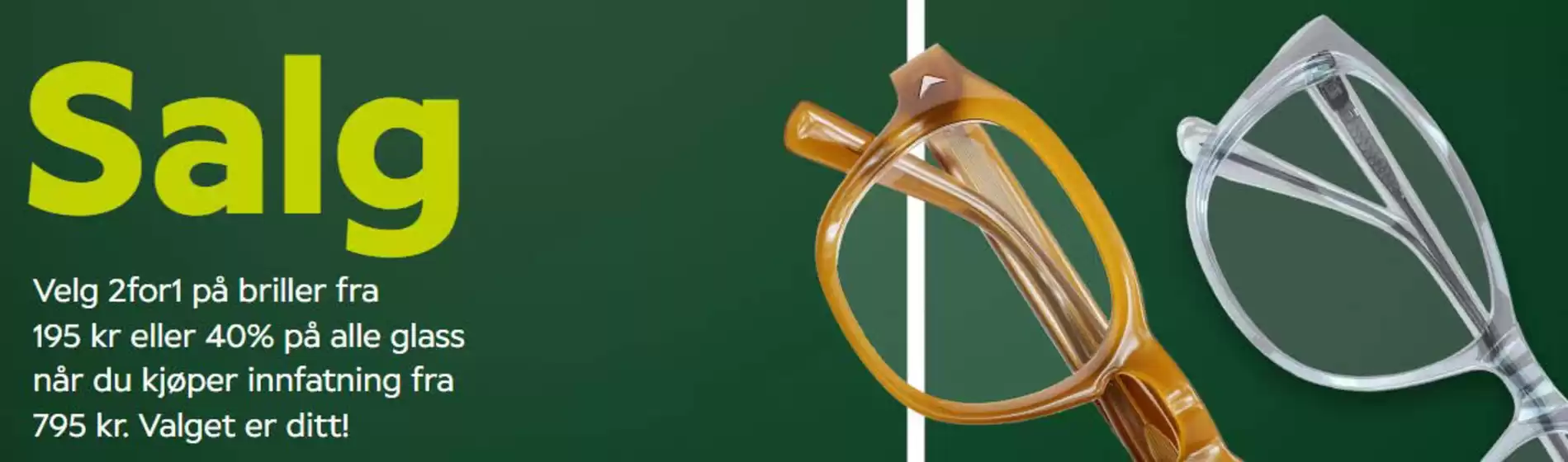 Specsavers-katalog i Odda | 40% på alle glass når du kjøper innfatning fra 795 kr. | 2025-12-31T00:00:00.000Z - 2026-01-14T00:00:00.000Z