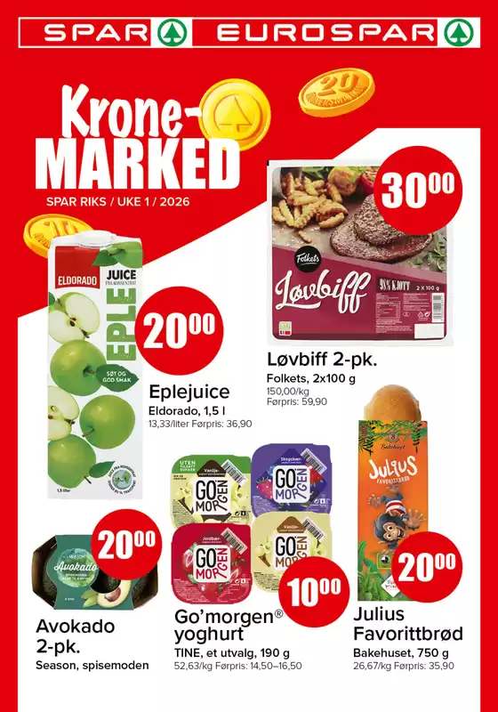Eurospar-katalog i Konsvikosen | Eurospar Kundeavis | 2026-01-01T00:00:00.000Z - 2026-01-07T00:00:00.000Z