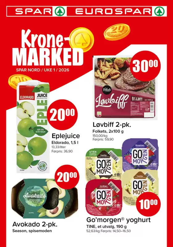 Spar-katalog i Konsvikosen | Topptilbud for alle kunder | 2026-01-01T00:00:00.000Z - 2026-01-07T00:00:00.000Z