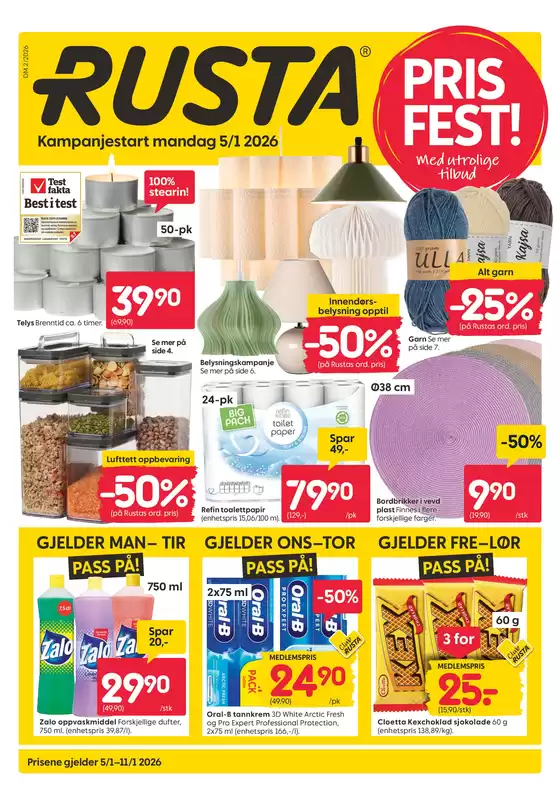 Rusta-katalog i Oslo | Rusta Kundeavis | 2026-01-05T00:00:00.000Z - 2026-11-01T00:00:00.000Z