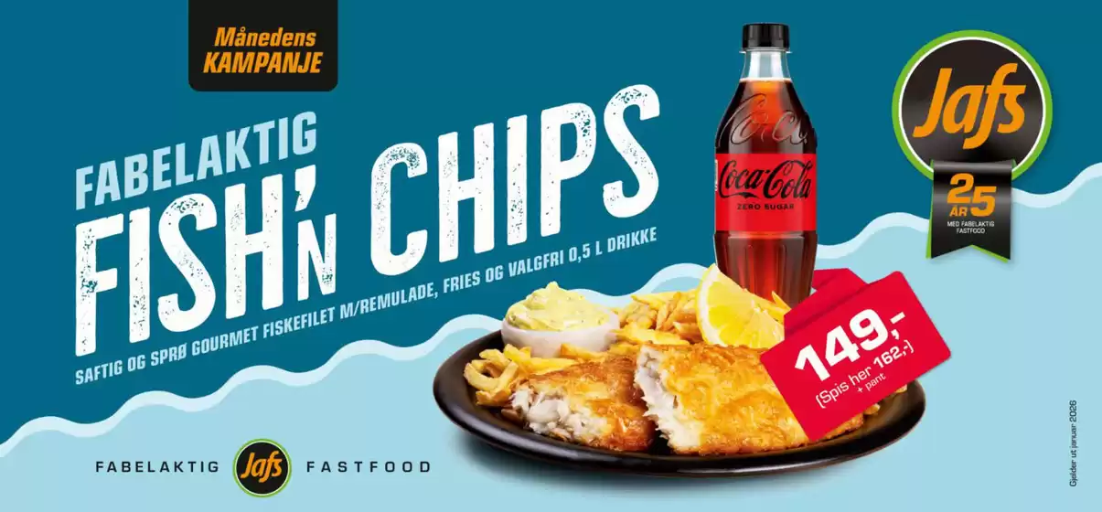 JaFs-katalog i Hareid | Fish'n Chips til 149,-162,- | 2026-01-08T00:00:00.000Z - 2026-01-11T00:00:00.000Z