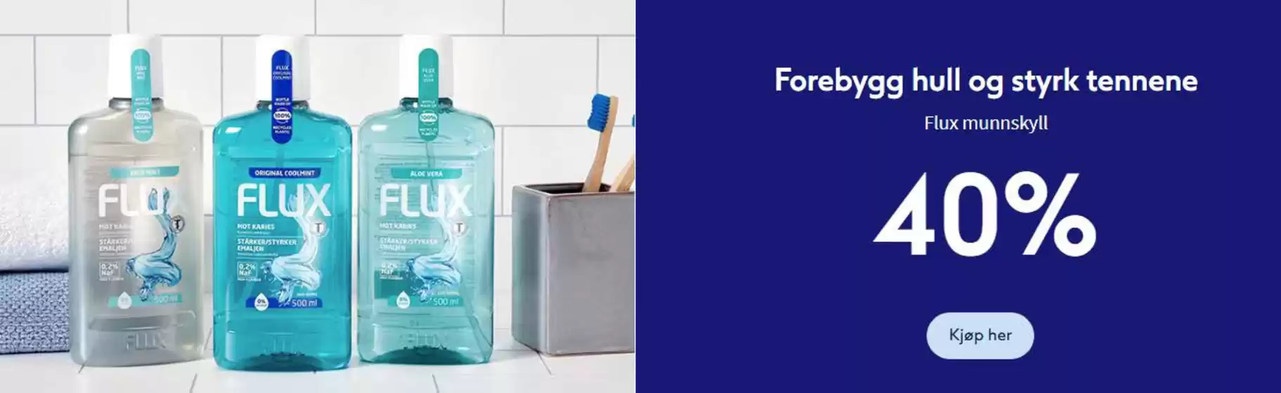 Boots Apotek-katalog i Trondheim | Flux Munnskyll 40% Rabatt | 2026-01-12T00:00:00.000Z - 2026-01-18T00:00:00.000Z