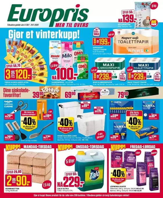 Europris-katalog i Hellesylt | Europris DM 4-26 MYBRING | 2026-01-19T00:00:00.000Z - 2026-01-24T00:00:00.000Z