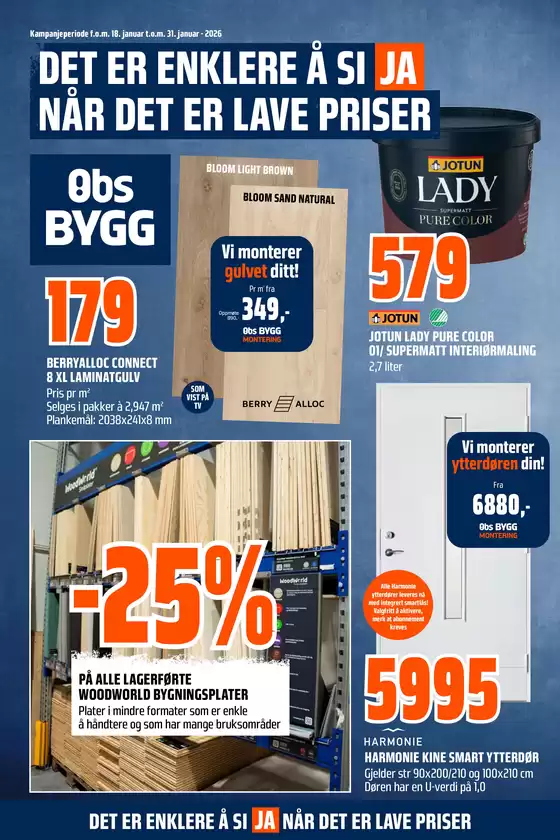 Obs Bygg-katalog i Vardø | Eksklusive tilbud for våre kunder | 2026-01-18T00:00:00.000Z - 2026-01-31T00:00:00.000Z