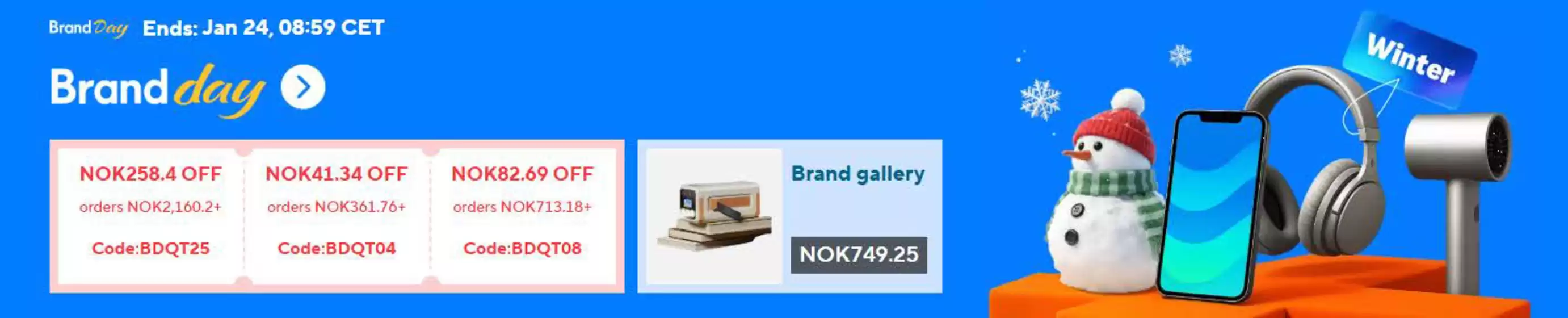 AliExpress-katalog i Sandvika | Brand Day Deals | 2026-01-19T00:00:00.000Z - 2026-01-24T00:00:00.000Z