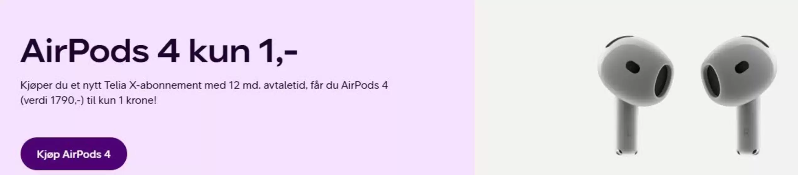 Telia-katalog i Sandvika | AirPods 4 kun 1,- | 2026-01-19T00:00:00.000Z - 2026-01-25T00:00:00.000Z