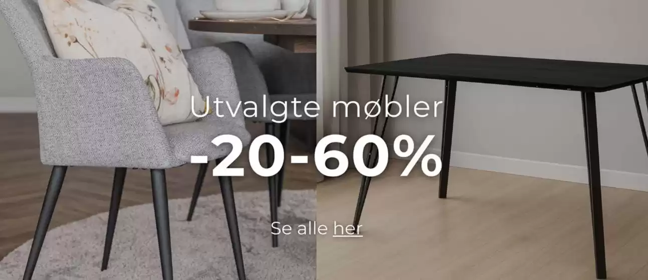 Feel-katalog i Drammen | Utvalgte møbler 20-60% | 2026-01-19T00:00:00.000Z - 2026-01-31T00:00:00.000Z