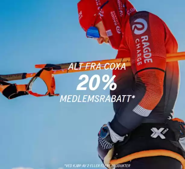 Milslukern Sport-katalog i Drammen | Alt fra coxa 20% Medlemsrabatt, VED KJØP AV 2 ELLER FLERE PRODUKTER | 2026-01-20T00:00:00.000Z - 2026-01-31T00:00:00.000Z