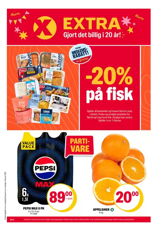 Coop Extra-katalog i Ålesund | Topptilbud og rabatter | 2026-01-26T00:00:00.000Z - 2026-02-01T00:00:00.000Z