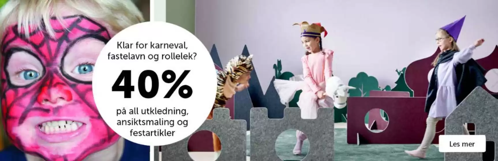 Lekolar-katalog i Gressvik | 40% på all utkledning, ansiktsmaling og festartikler | 2026-01-26T00:00:00.000Z - 2026-01-31T00:00:00.000Z