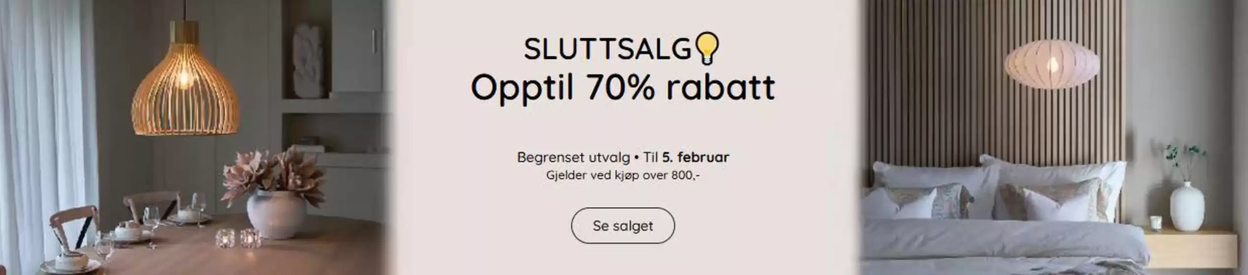Lampehuset-katalog i Gaupne | Sluttsalg Opptil 70% Rabatt | 2026-01-27T00:00:00.000Z - 2026-02-08T00:00:00.000Z