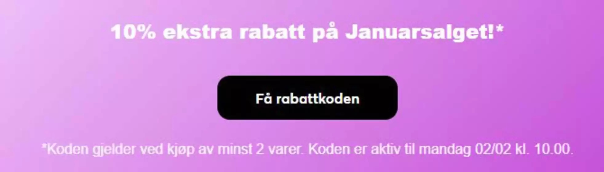 Platekompaniet-katalog i Tromsø | 10% Ekstra rabatt, Koden gjelder ved kjøp av minst 2 varer | 2026-01-30T00:00:00.000Z - 2026-02-02T00:00:00.000Z