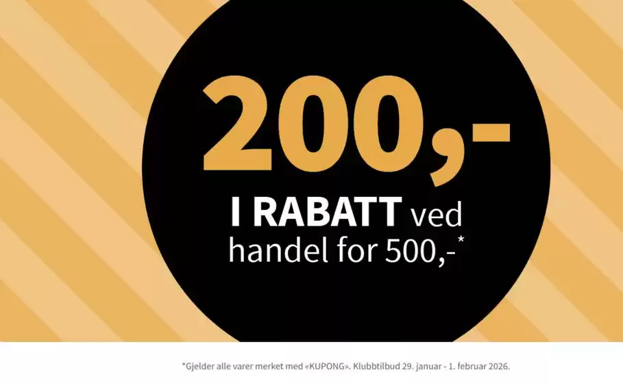 Tilbords-katalog i Mjøndalen | 200,- I rabatt ved handel for 500,- | 2026-01-30T00:00:00.000Z - 2026-02-01T00:00:00.000Z