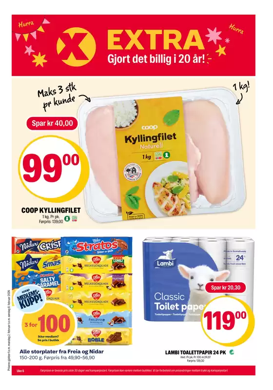 Coop Extra-katalog i Gran | Stort utvalg av tilbud | 2026-02-02T00:00:00.000Z - 2026-02-08T00:00:00.000Z