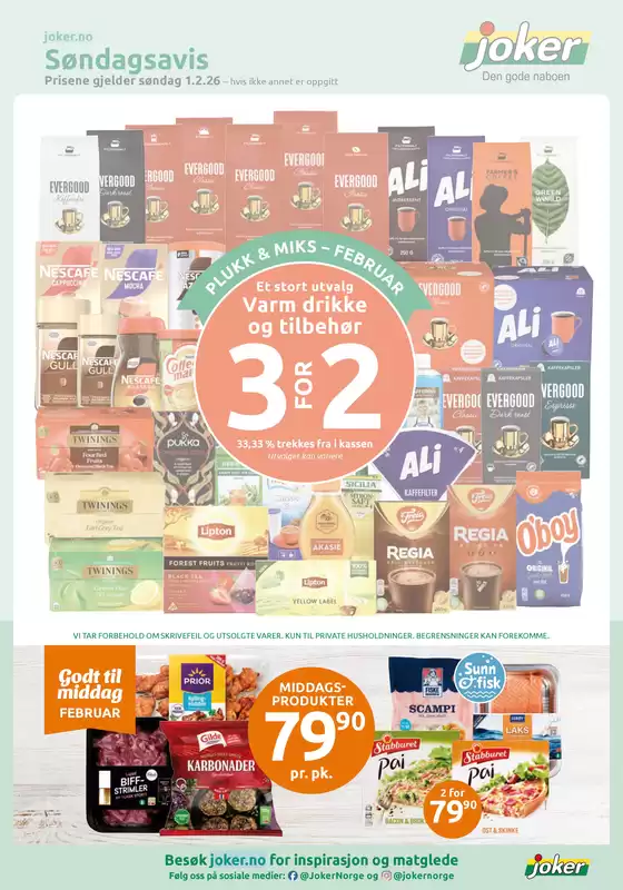 Joker-katalog i Tønsberg | Joker Kundeavis | 2026-02-01T00:00:00.000Z - 2026-02-28T00:00:00.000Z