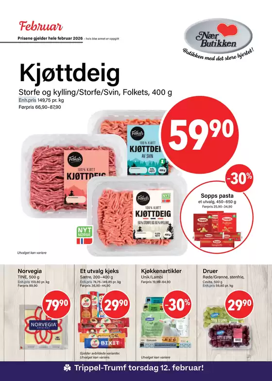 Nærbutikken-katalog i Vrådal | Brosjyre | 2026-02-03T00:00:00.000Z - 2026-02-28T00:00:00.000Z