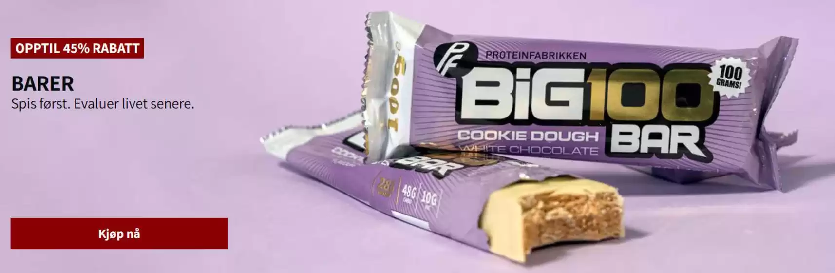 Proteinfabrikken-katalog i Vrådal | Opptil 45% Rabatt Barer | 2026-02-03T00:00:00.000Z - 2026-02-15T00:00:00.000Z