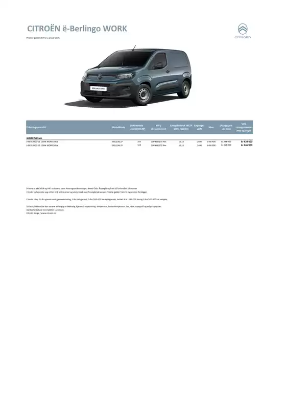Citroën-katalog i Seljord | Kundeprisliste e Berlingo Work Varebil 2026 | 2026-01-01T00:00:00.000Z - 2026-12-31T00:00:00.000Z