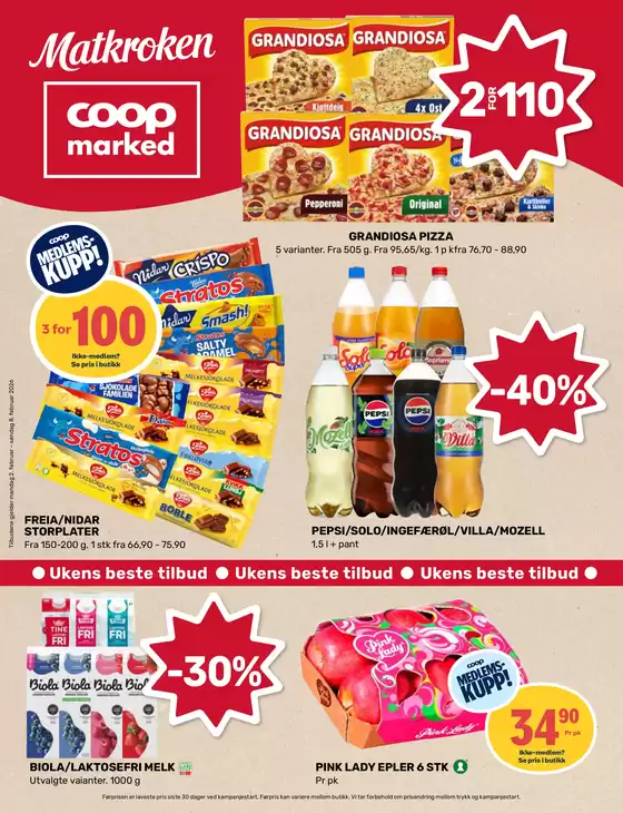 Matkroken-katalog i Vestre Slidre | Stort utvalg av tilbud | 2026-02-02T00:00:00.000Z - 2026-02-08T00:00:00.000Z