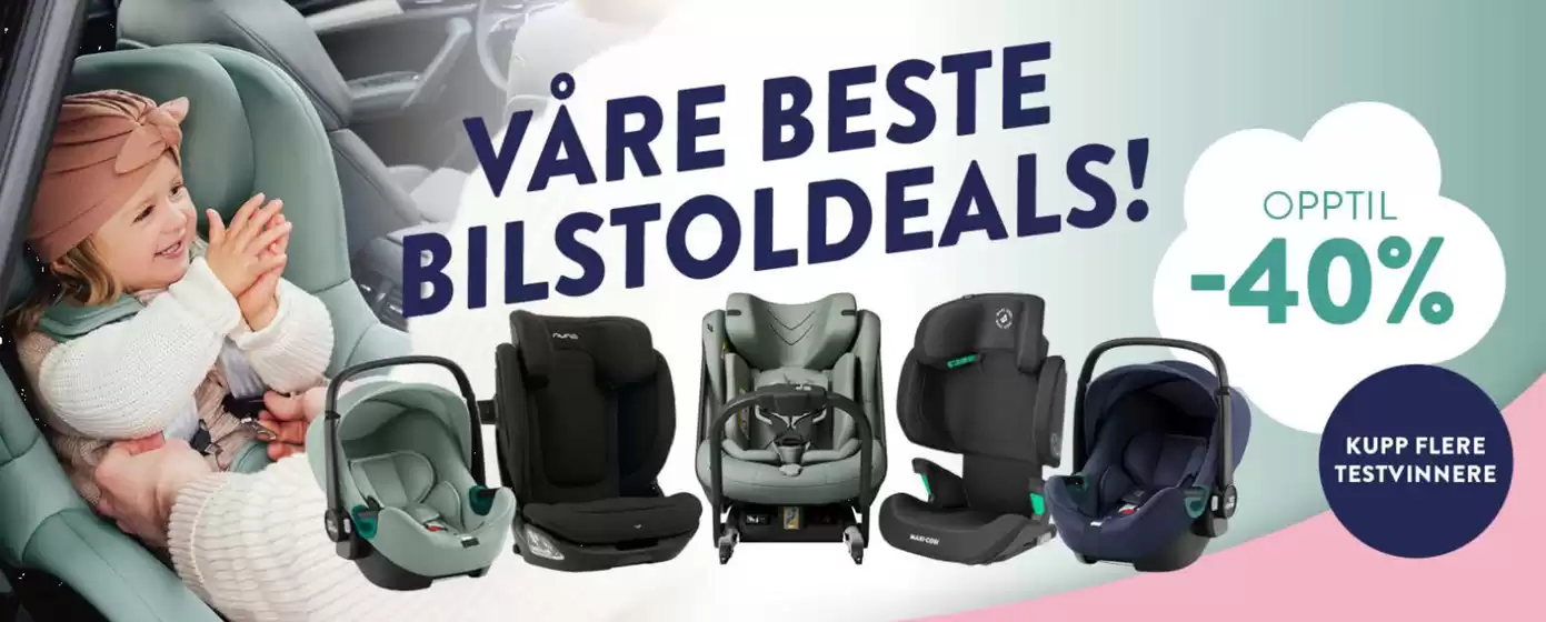 Barnevognhuset Rudo-katalog i Sunndalsøra | VÅRE BESTE BILSTOLDEALS! Opptil -40% | 2026-02-04T00:00:00.000Z - 2026-02-11T00:00:00.000Z