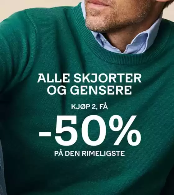 Dressmann-katalog i Rissa | ALLE SKJORTER OG GENSERE KJØP 2, FÅ -50% PÅ DEN RIMELIGSTE | 2026-02-12T00:00:00.000Z - 2026-02-22T00:00:00.000Z