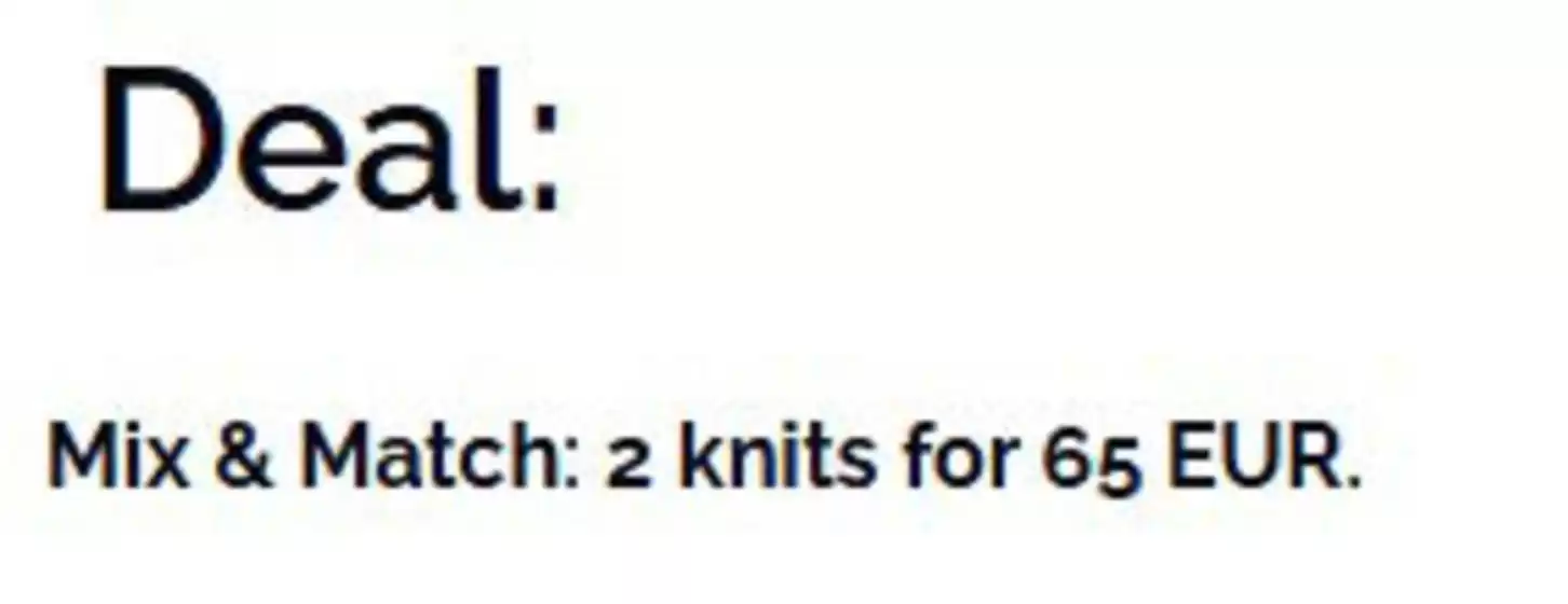 Fransa-katalog i Rissa | Mix & Match. 2 knits for 65 EUR. | 2026-02-12T00:00:00.000Z - 2026-02-16T00:00:00.000Z