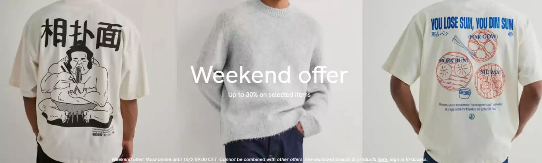 NLY Man-katalog i Rissa | Weekend offer, up to 30% on selected items | 2026-02-12T00:00:00.000Z - 2026-02-16T00:00:00.000Z