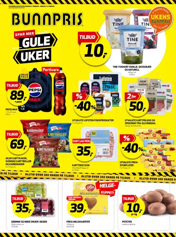 Bunnpris-katalog i Arendal | Aktuelle tilbud og kampanjer | 2026-02-09T00:00:00.000Z - 2026-02-15T00:00:00.000Z
