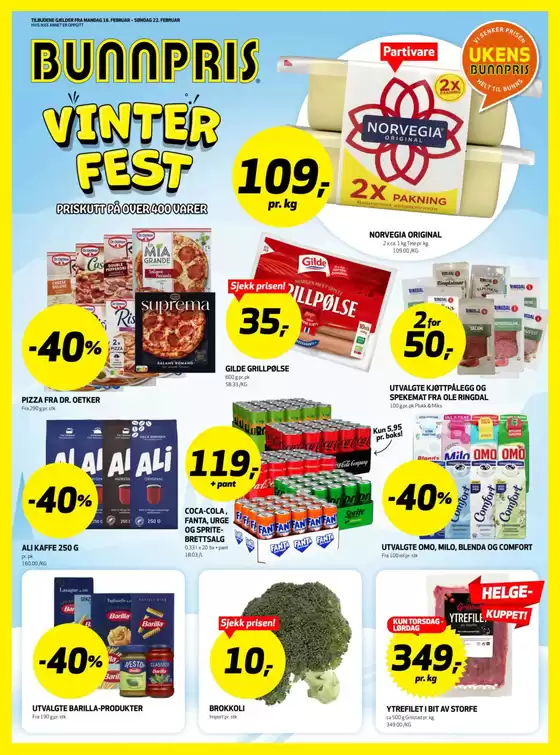 Bunnpris-katalog | Bunnpris Kundeavis | 2026-02-16T00:00:00.000Z - 2026-02-22T00:00:00.000Z
