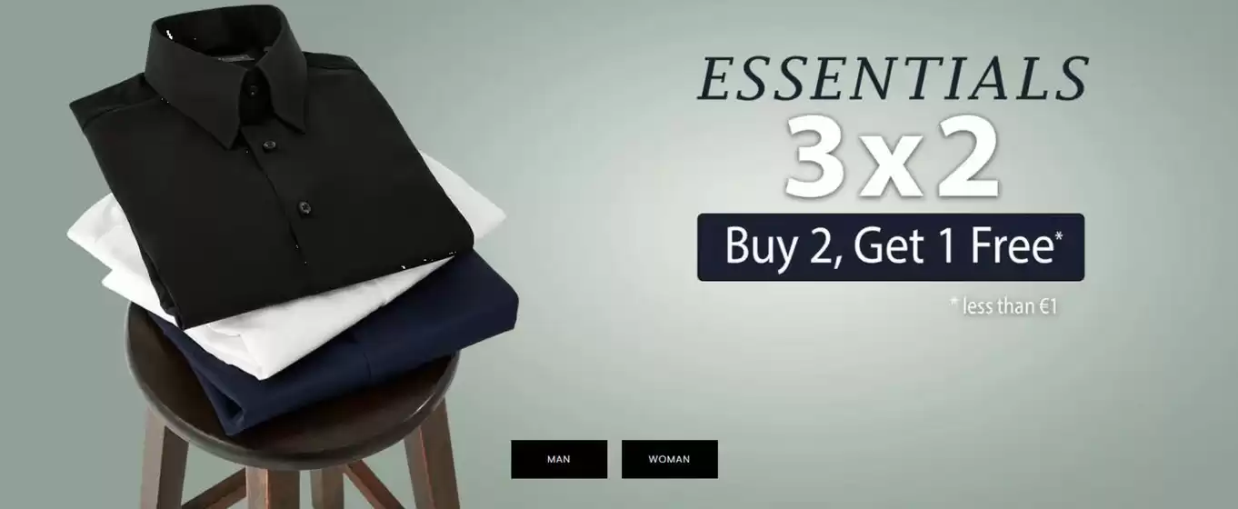 7Camicie-katalog i Trondheim | Essentials. Buy 2, get 1 free | 2026-02-18T00:00:00.000Z - 2026-02-28T00:00:00.000Z