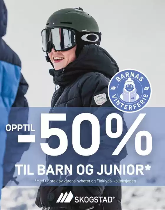 Skogstad Sport-katalog i Sandvika | Nå har vi opptil 50% på barn og junior | 2026-02-19T00:00:00.000Z - 2026-02-28T00:00:00.000Z