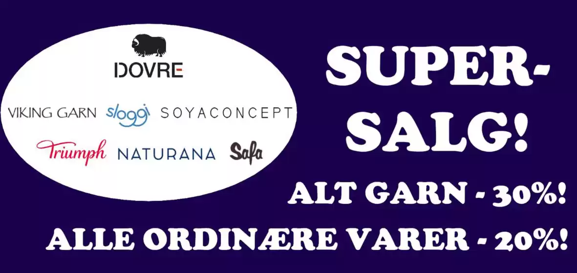 Bogerud-katalog i Trondheim | SUPER-SALG ALT GARN - 30%! ALLE ORDINÆRE VARER - 20%! | 2026-02-19T00:00:00.000Z - 2026-02-28T00:00:00.000Z