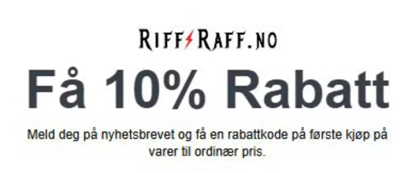 Riff Raff-katalog i Trondheim | Få 10% Rabatt | 2026-02-25T00:00:00.000Z - 2026-03-08T00:00:00.000Z