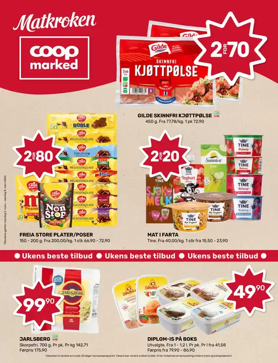 Coop Marked-katalog i Grimstad | Våre beste kupp | 2026-03-02T00:00:00.000Z - 2026-03-08T00:00:00.000Z
