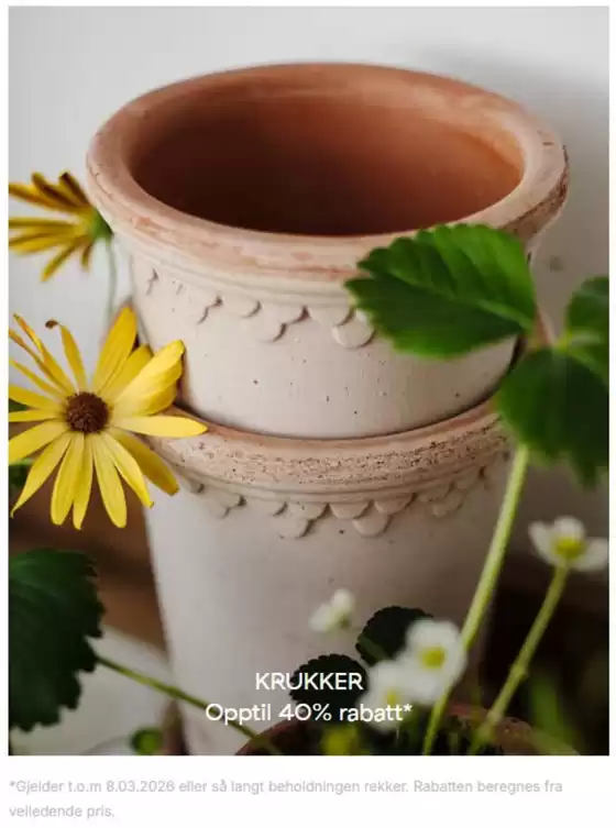 Nordic Nest-katalog i Kongsberg | KRUKKER Opptil 40% rabatt | 2026-03-03T00:00:00.000Z - 2026-03-08T00:00:00.000Z