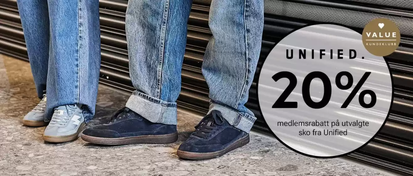 Eurosko-katalog i Nærbø | Medlemstilbud! 20 % på utvalgte sko fra Unified | 2026-03-03T00:00:00.000Z - 2026-03-15T00:00:00.000Z