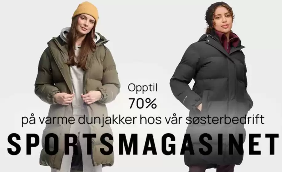 Underverker-katalog | Opptil 70% på varme dunjakker hos vår søsterbedrift SPORTSMAGASINET | 2026-03-03T00:00:00.000Z - 2026-03-15T00:00:00.000Z