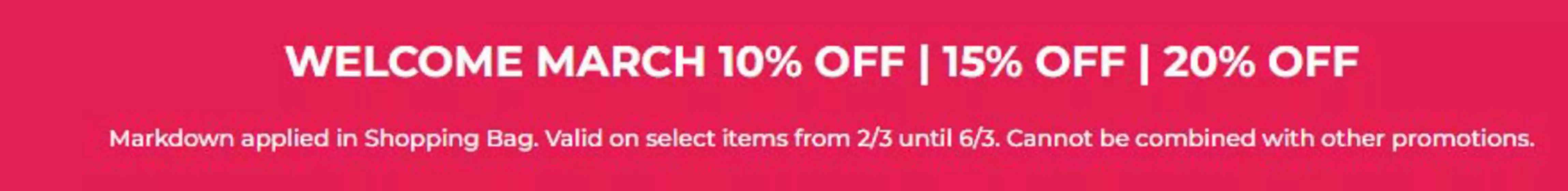 Yoox-katalog | WELCOME MARCH 10% OFF - 15% OFF - 20% OFF | 2026-03-03T00:00:00.000Z - 2026-03-06T00:00:00.000Z