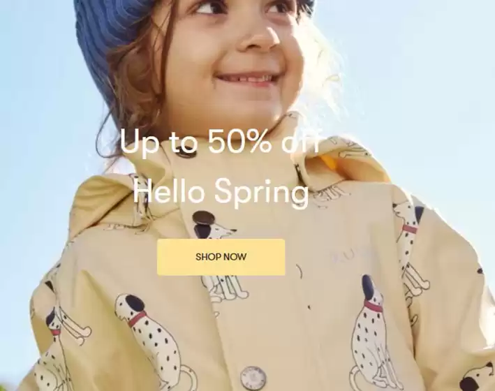 Babyshop-katalog i Bergen | Up to 50% off Hello Spring, Tilbudet gjelder ved kjøp over 399kr | 2026-03-04T00:00:00.000Z - 2026-03-22T00:00:00.000Z