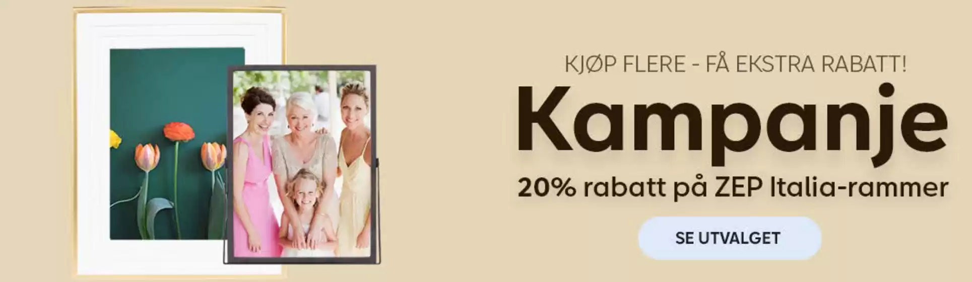 Japan Photo-katalog i Kvinesdal | 20% rabatt på ZEP Italia-rammer | 2026-03-04T00:00:00.000Z - 2026-03-31T00:00:00.000Z